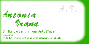 antonia vrana business card